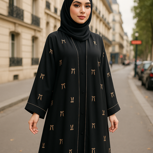 Signature "Bow Embroidered" Abaya